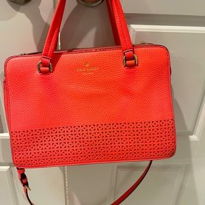 Kate Spade coral crossbody bag with matching wallet